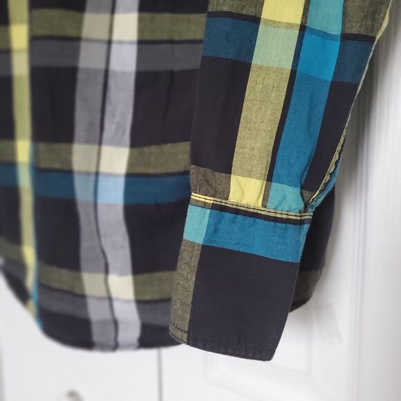 Metro Rue 21 Shirt Mens Size Small Plaid Brown & Black Button Up Casual Shirt - Picture 7 of 7